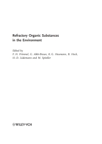 صورة الغلاف: Refractory Organic Substances in the Environment 1st edition 9783527301737