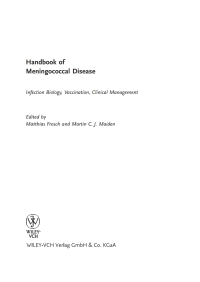 Imagen de portada: Handbook of Meningococcal Disease: Infection Biology, Vaccination, Clinical Management 1st edition 9783527312603