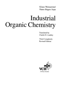 Cover image: Industrial Organic Chemistry 3rd edition 9783527288380