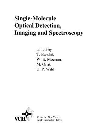 Imagen de portada: Single-Molecule Optical Detection, Imaging and Spectroscopy 1st edition 9783527293162