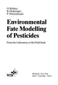 Imagen de portada: Environmental Fate Modelling of Pesticides: From the Laboratory to the Field Scale 1st edition 9783527300648