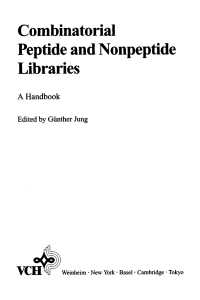 صورة الغلاف: Combinatorial Peptide and Nonpeptide Libraries 1st edition 9783527293803