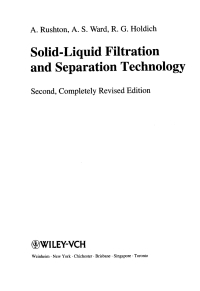 Cover image: Solid-Liquid Filtration and Separation Technology 1st edition 9783527286133