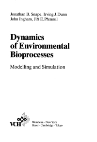 Imagen de portada: Dynamics of Environmental Bioprocesses: Modelling and Simulation 1st edition 9783527287055