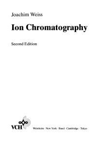 Imagen de portada: Ion Chromatography 2nd edition 9783527286980