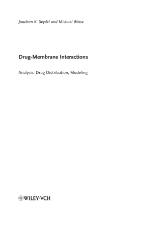 Imagen de portada: Drug-Membrane Interactions: Analysis, Drug Distribution, Modeling 1st edition 9783527304271