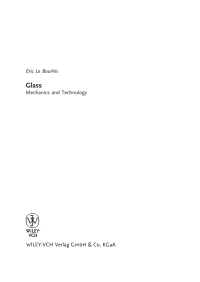 صورة الغلاف: Glass 1st edition 9783527315499