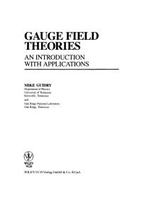 Cover image: Gauge Field Theories 1st edition 9780471631170