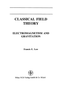 Cover image: Classical Field Theory 1st edition 9780471595519