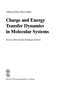 Cover image: Charge and Energy Transfer Dynamics in Molecular Systems 2nd edition 9783527403967