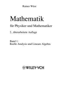 Cover image: MATHEMATIK für Physiker und Mathematiker 2nd edition 9783527404025