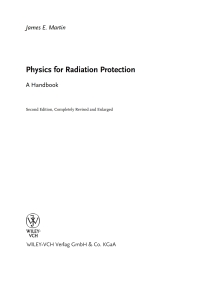 صورة الغلاف: Physics for Radiation Protection 2nd edition 9783527406111
