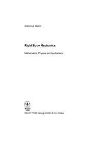 Cover image: Rigid Body Mechanics 1st edition 9783527406203