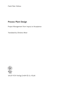 صورة الغلاف: Process Plant Design 1st edition 9783527313136