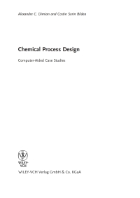 صورة الغلاف: Chemical Process Design: Computer-Aided Case Studies 1st edition 9783527314034