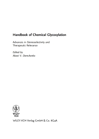 Imagen de portada: Handbook of Chemical Glycosylation 1st edition 9783527317806