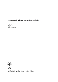 Imagen de portada: Asymmetric Phase Transfer Catalysis 1st edition 9783527318421