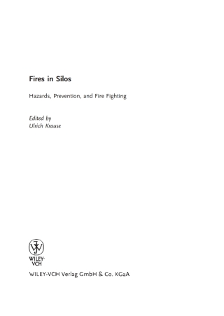 Imagen de portada: Fires in Silos 1st edition 9783527314676