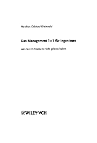 Imagen de portada: Das Management 1x1 für Ingenieure 1st edition 9783527304479