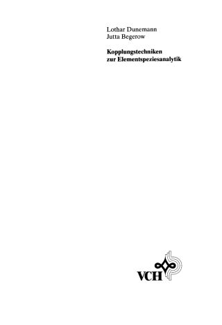 Cover image: Kopplungstechniken zur Elementspeziesanalytik 1st edition 9783527287192