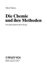 صورة الغلاف: Die Chemie und ihre Methoden 1st edition 9783527298167