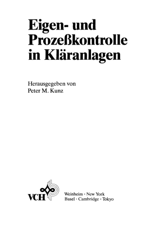Cover image: Eigen- und Prozeßkontrolle in Kläranlagen 1st edition 9783527287123