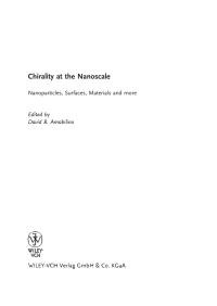 صورة الغلاف: Chirality at the Nanoscale 1st edition 9783527320134