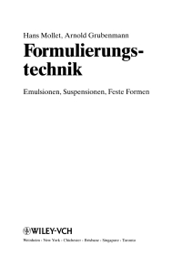 Cover image: Formulierungstechnik: Emulsionen, Suspensionen, Feste Formen 1st edition 9783527298501