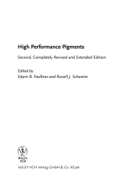 Cover image: High Performance Pigments 2nd edition 9783527314058