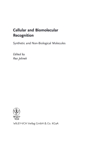 Imagen de portada: Cellular and Biomolecular Recognition 1st edition 9783527322657