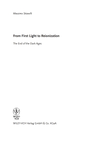 Imagen de portada: From First Light to Reionization: The End of the Dark Ages 1st edition 9783527407057