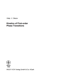 Imagen de portada: Kinetics of First Order Phase Transitions 1st edition 9783527407750