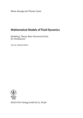Imagen de portada: Mathematical Models of Fluid Dynamics: Modelling, Theory, Basic Numerical Facts - An Introduction 2nd edition 9783527407743