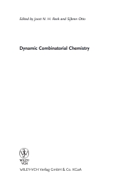 Cover image: Dynamic Combinatorial Chemistry 1st edition 9783527321223