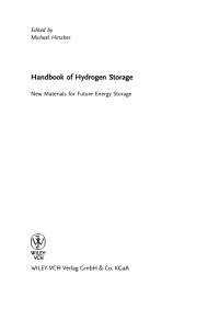 Cover image: Handbook of Hydrogen Storage: New Materials for Future Energy Storage 1st edition 9783527322732
