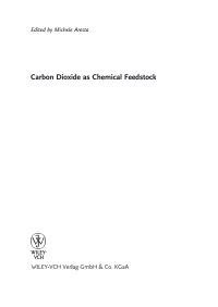 Cover image: Carbon Dioxide as Chemical Feedstock 1st edition 9783527324750