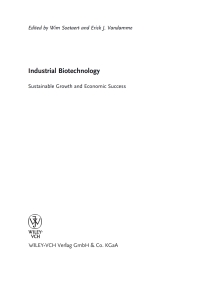 صورة الغلاف: Industrial Biotechnology: Sustainable Growth and Economic Success 1st edition 9783527314423