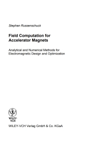 Imagen de portada: Field Computation for Accelerator Magnets 1st edition 9783527407699