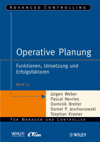 Imagen de portada: Operative Planung 1st edition 9783527504800