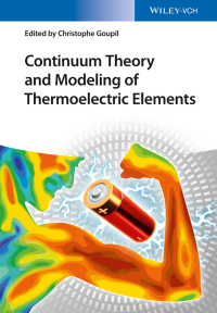 Cover image: Continuum Theory and Modeling of Thermoelectric Elements 1st edition 9783527413379