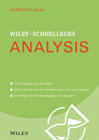 Imagen de portada: Wiley-Schnellkurs Analysis 1st edition 9783527530205
