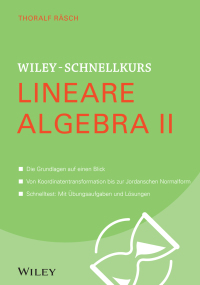 Cover image: Wiley-Schnellkurs Lineare Algebra II 1st edition 9783527530212