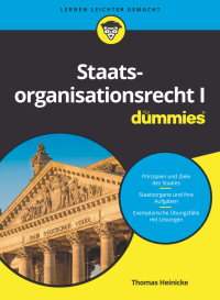 Cover image: Staatsorganisationsrecht I für Dummies 1st edition 9783527713103