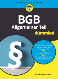 صورة الغلاف: BGB Allgemeiner Teil für Dummies 1st edition 9783527715695