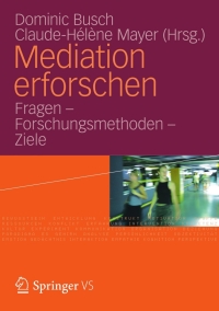 Cover image: Mediation erforschen 1st edition 9783531186849