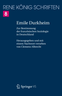 Cover image: Emile Durkheim 9783531146034