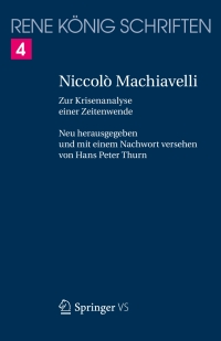 Immagine di copertina: Niccolò Machiavelli 9783531150277