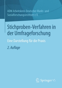 Immagine di copertina: Stichproben-Verfahren in der Umfrageforschung 2nd edition 9783531164458