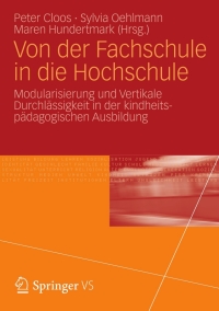 Imagen de portada: Von der Fachschule in die Hochschule 9783531171876