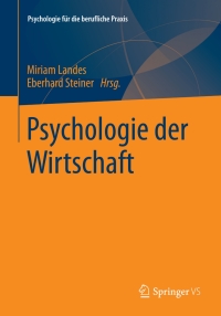 Omslagafbeelding: Psychologie der Wirtschaft 9783531180779